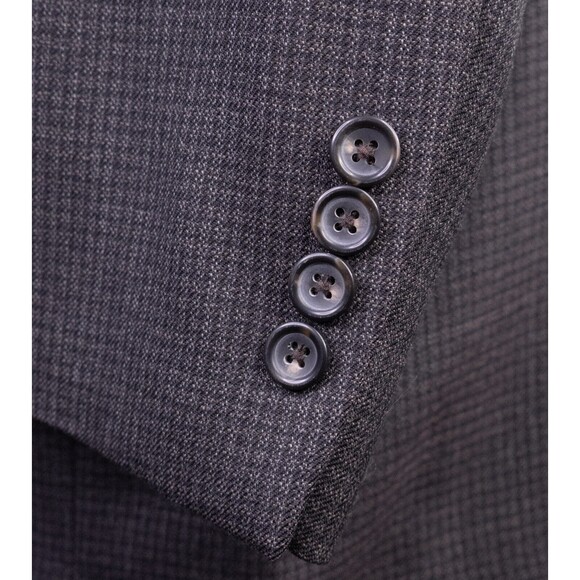 Pronto Uomo Platinum Mens Sport Coat 50R Houndstooth Executive Wool Blazer EUC - Picture 7 of 14